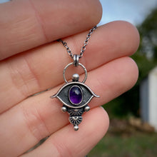 Load image into Gallery viewer, Amethyst Eye Necklace / 19”