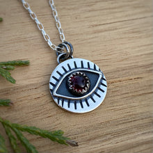 Load image into Gallery viewer, Garnet Eyeball Necklace / 17”