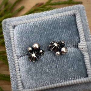 Starry Cluster Stud Earrings {A}