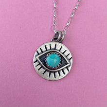 Load image into Gallery viewer, Eyeball Necklace - Turquoise / 17” / Made to Order