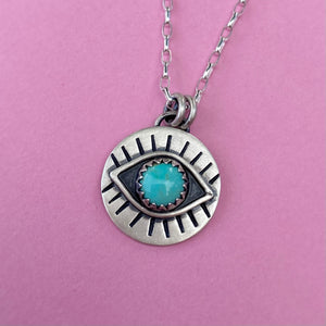 Eyeball Necklace - Turquoise / 17” / Made to Order