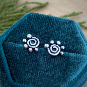 Swirls & Dots Stud Earrings