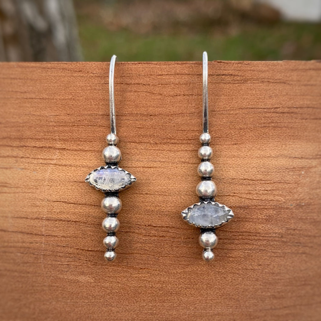 Moonstone Icicle Drop Earrings