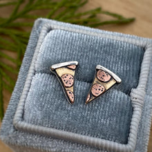 Load image into Gallery viewer, Mixed Metal Pizza Stud Earrings