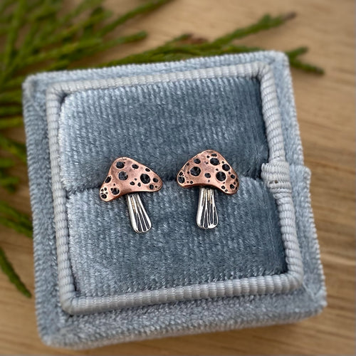 Copper-top Mushie Stud Earrings {B}