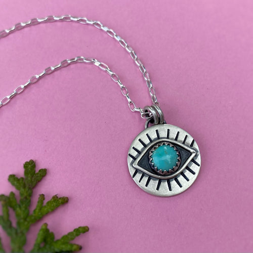 Eyeball Necklace - Turquoise / 17” / Made to Order