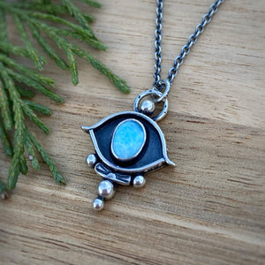 Larimar Eye Necklace / 20”