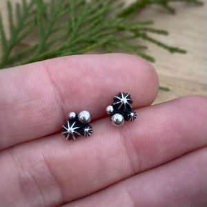 Starry Cluster Stud Earrings {A}