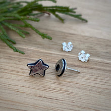 Load image into Gallery viewer, Layered Moon &amp; Star Stud Earrings