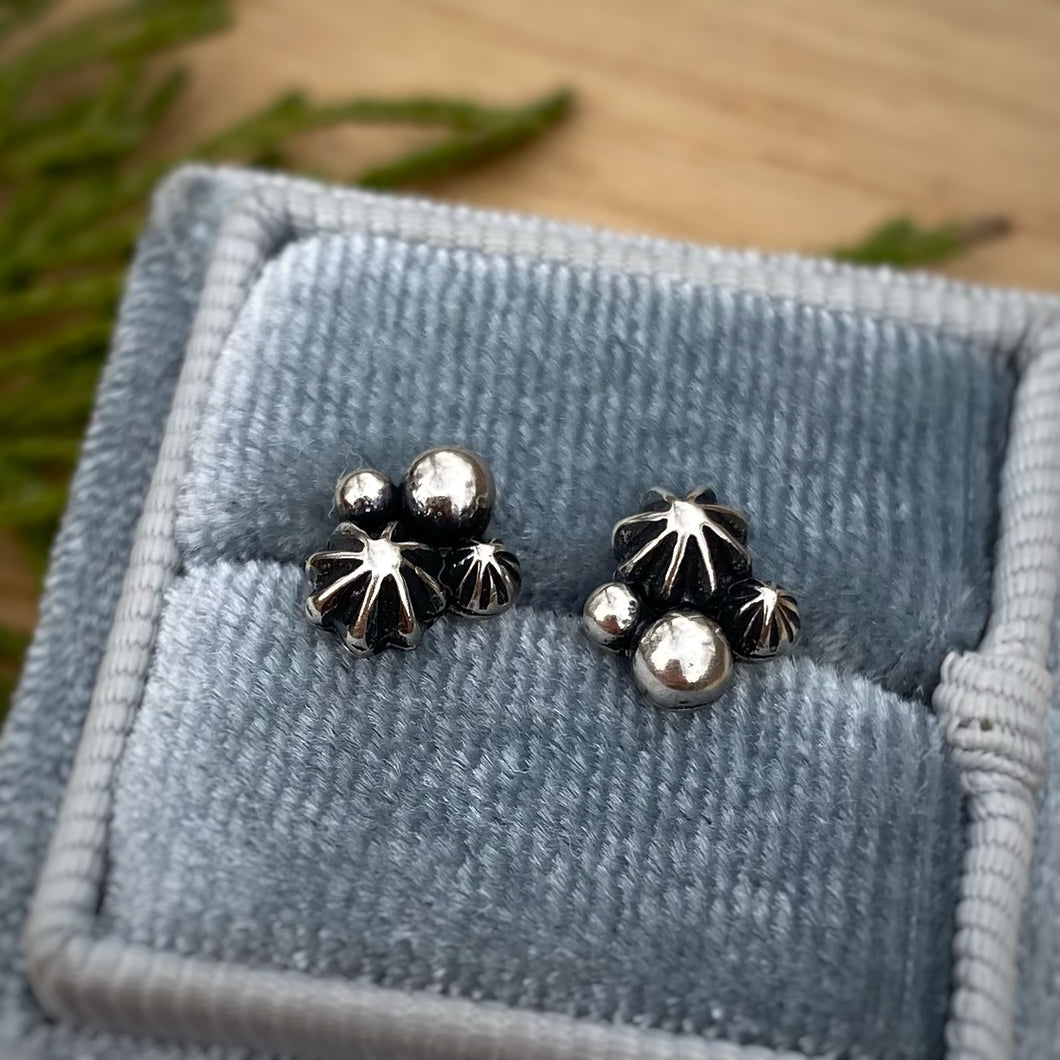 Starry Cluster Stud Earrings {A}