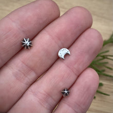 Load image into Gallery viewer, (Set of 3) 3D Moon &amp; Stars Stud Earrings Set {A}