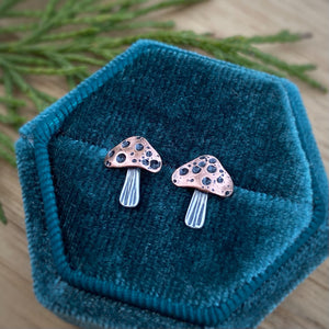 Copper-top Mushie Stud Earrings {A}