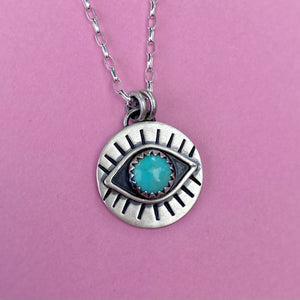 Eyeball Necklace - Turquoise / 17” / Made to Order