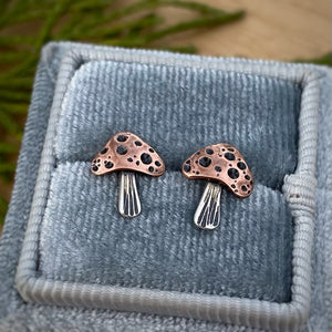 Copper-top Mushie Stud Earrings {B}