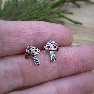 Copper-top Mushie Stud Earrings {B}