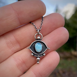 Larimar Eye Necklace / 20”