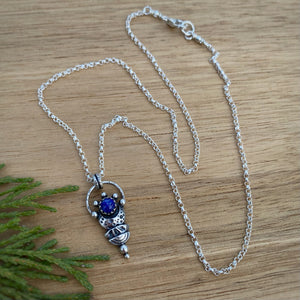 Lapis Lazuli Taper Necklace / 16”