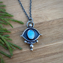 Load image into Gallery viewer, Larimar Eye Necklace / 20”