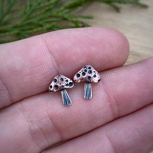 Copper-top Mushie Stud Earrings {A}