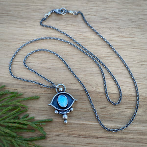 Larimar Eye Necklace / 20”