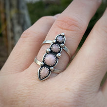 Load image into Gallery viewer, Pink Opal Stack Statement Ring / Size 8.5